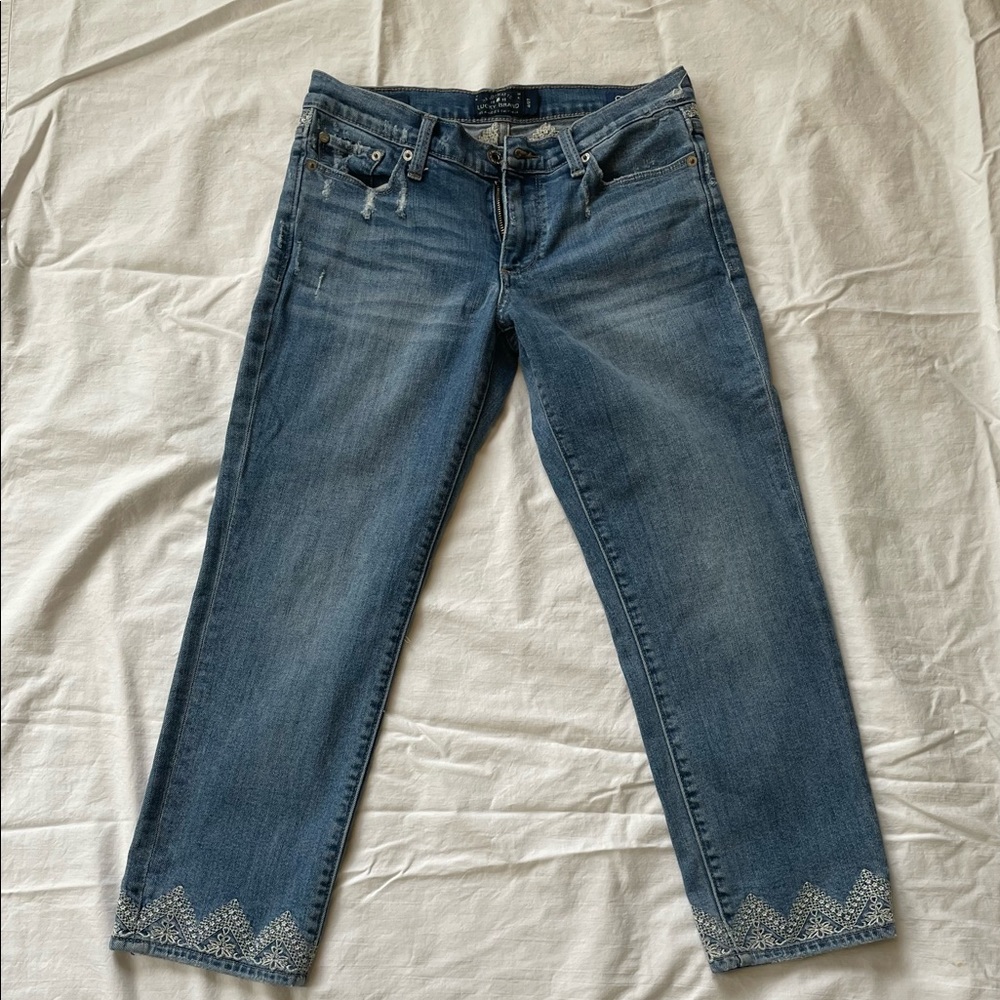 Lucky Brand Sweet Crop Embroidered Pant